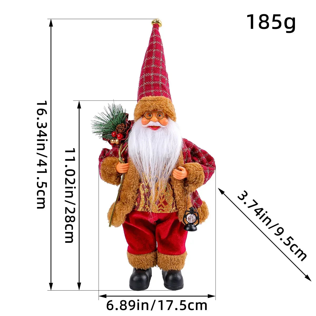 1~4PCS 2025 Christmas Decoration for Home Santa Claus Doll 30cm Navidad Party Decor Xmas Ornaments New Year Gift