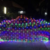 Garden Wall Outdoor Room Decoration Curtain LED Net Mesh Fairy Lights String Christmas Wedding Garland for Bedroom EU Plug 220V