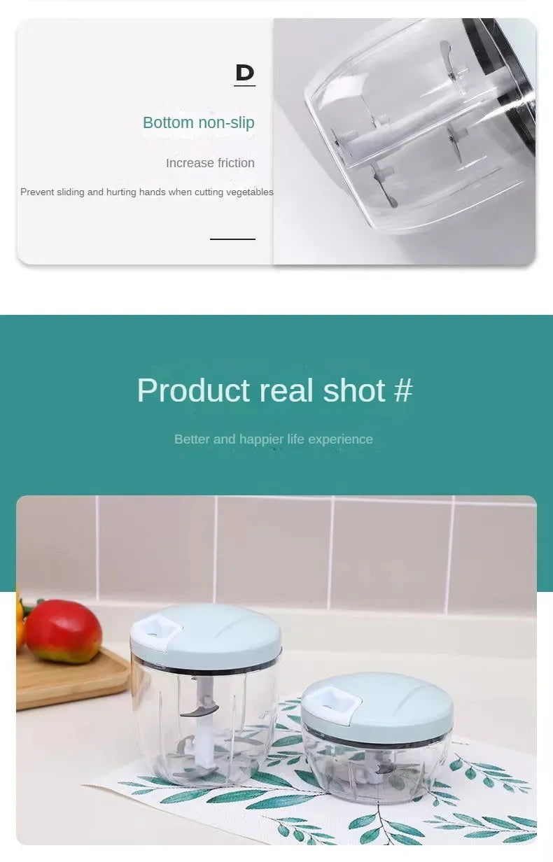 Manual Fruit Vegetable Chopper Hand Twist Pull Food Cutter Onion Nuts Grinder Mincer Shredder Garlic Cutter Kitchen Accessories