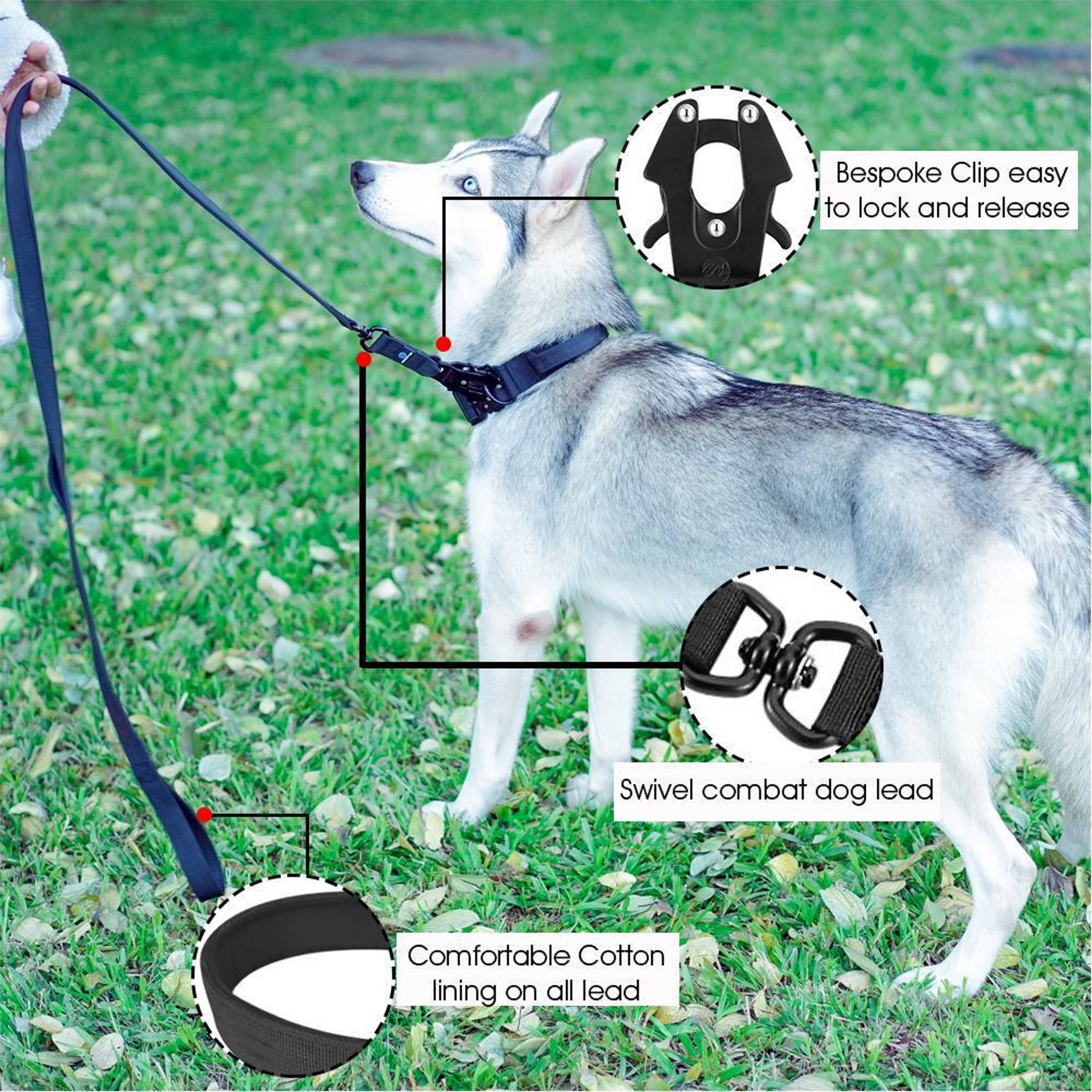 Tactical dog collar leash set leash handle military can dur nylon pit dog, medium large walking training pet accessories