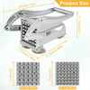 French Fry Cutter Stainless Steel Potato Chipper Blades Manual Food Slicer Dicer Multifunction Vegetable Fruit Onion Chipper - You Offer
