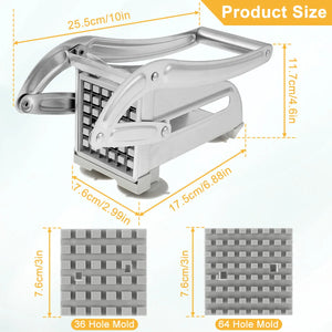 French Fry Cutter Stainless Steel Potato Chipper Blades Manual Food Slicer Dicer Multifunction Vegetable Fruit Onion Chipper - You Offer