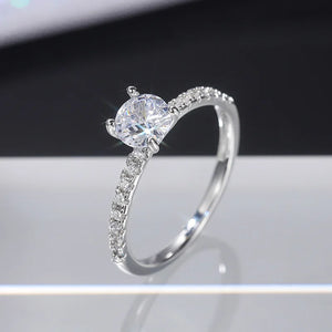 Classic Wedding Band Finger Ring for Female 925 Sterling Silver High Class AAA Zircon Stones Charming Party Jewellery - You Offer