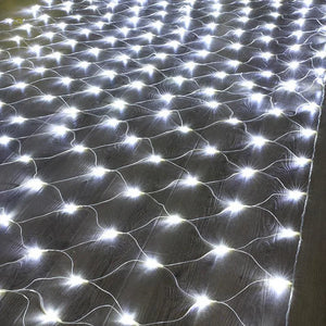 EU Plug Led Net Mesh String Lights 220V Street Garlands Christmas Decorations Outdoor New Year Wedding Party Garden Bush Decor