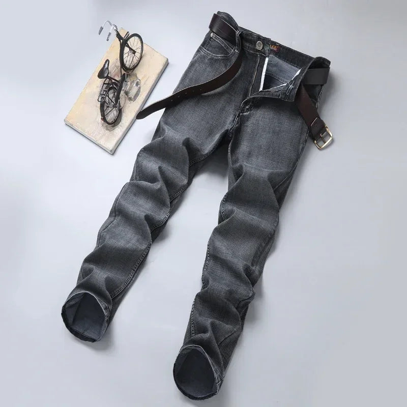 Mens High Quality Jeans Fashion Straight Denim Pants Men Classic Casual Jeans Male Plus Size Denim Trousers Ripped Jeans 28-40 - You Offer