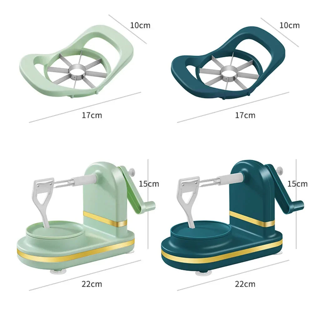 Manual Apple Peeler and Fruit Cutter with Stainless Steel Blades and Suction Cups Perfect for Easy Kitchen Use - You Offer