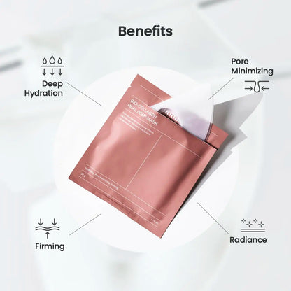 BIODANCE Bio-Collagen Real Deep Mask, Hydrating Overnight Hydrogel Mask, Pore Minimizing, Elasticity Improvement, 34g x4ea - You Offer