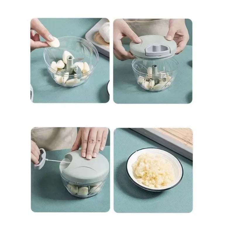 Manual Fruit Vegetable Chopper Hand Twist Pull Food Cutter Onion Nuts Grinder Mincer Shredder Garlic Cutter Kitchen Accessories