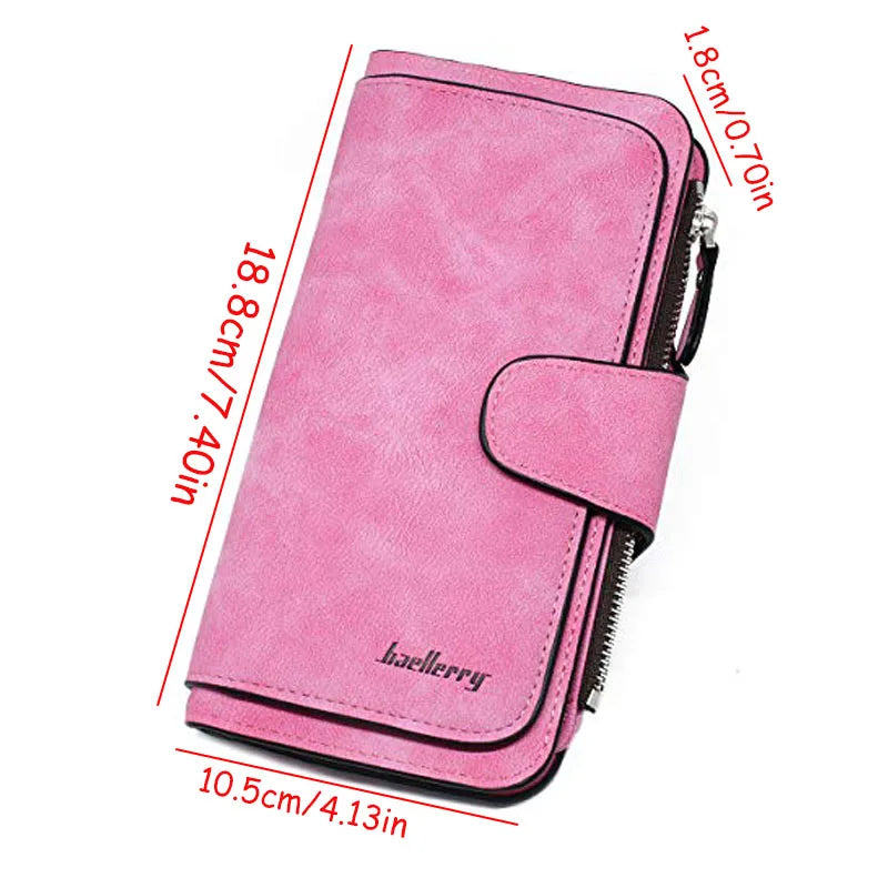 Long Wallet For Women Large Capacity Trifold Credit Card Holder Organizer Clutch Cellphone Handbag - You Offer