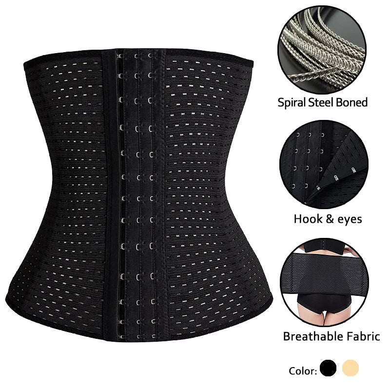 Lilvigor Slimming Waist Trainer Belt Shapewear Women Belly Cincher Body Shaper Fat Compression Strap Girdles Firm Hook Corset - You Offer