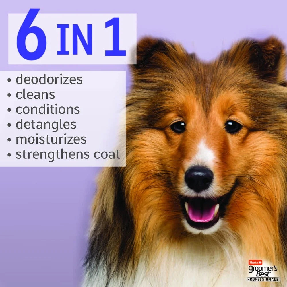 6 in 1 Dog Shampoo Deodorizing Cleansing Conditioning Moisturizing Strengthening Gentle Formula Lavender Mint Scent Suitable All