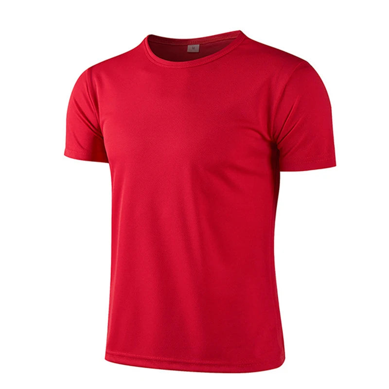 Men White t Shirt Oversized t-Shirt Man Short Sleeve Top Quick Drying Basketball Gym t Shirts Tees Casual Soild Shirt Streetwear