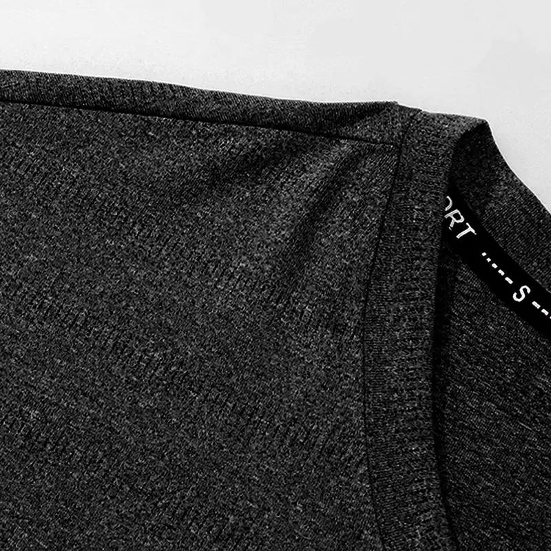 Plus Size T-Shirt Men 5XL 6XL 7XL 110-175kg Sport Quick Dry Breathable Running Gym Tees Round Neck Short Sleeve Oversized Tops