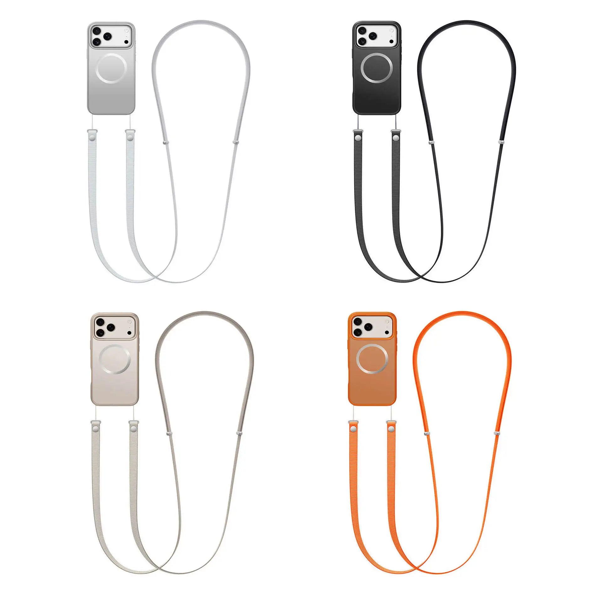 2025 New Magnetic Crossbody Straps Phone Case Lanyard For IPhone 17 Pro Max Adjustable Neck Strap Multi-functional Lanyard