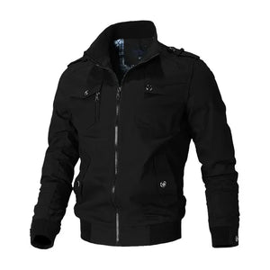 Cargo Jacket Men Casual Windbreaker Jacket Coat Men Spring Autumn New Hot Outwear Stand Slim Unload Jacket Mens