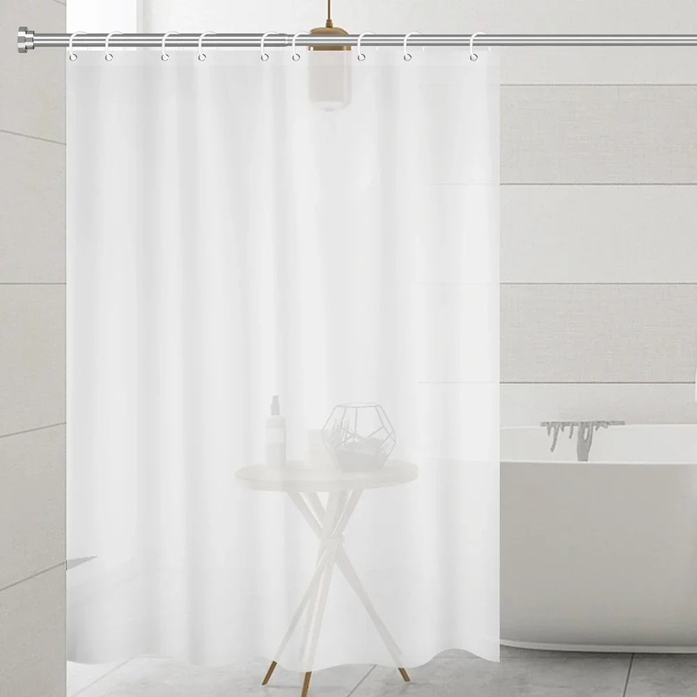 50-260CM Adjustable Curtain Rod No Drilling Telescopic Shower Curtain Pole for Balcony Bathroom Wardrobe Rod Clothes Drying Rack