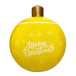 24 Inch PVC Inflatable Christmas Ball Outdoor Indoor Christmas Decorated Ball Giant Big Large Balls Toy New Year Party Ornament
