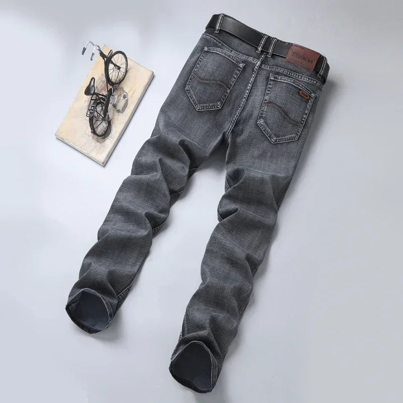 Mens High Quality Jeans Fashion Straight Denim Pants Men Classic Casual Jeans Male Plus Size Denim Trousers Ripped Jeans 28-40 - You Offer