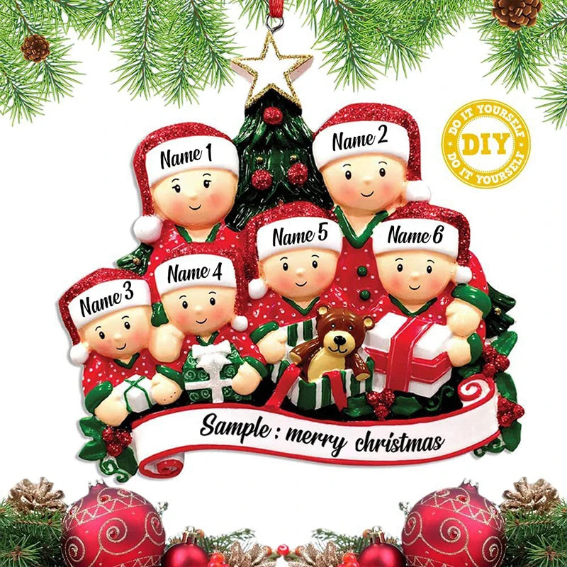 Christmas Pendant DIY Personal Family Christmas Decorations For Home 2023 Navidad Christmas Tree Hanging Ornament New Year 2024