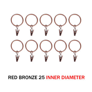 10-50pcs Metal Curtain Rod Clip Drapery Rings Hooks Retro Bathroom Decorative Hat Towel Hats Hanging Clamps Shower Curtain Clips