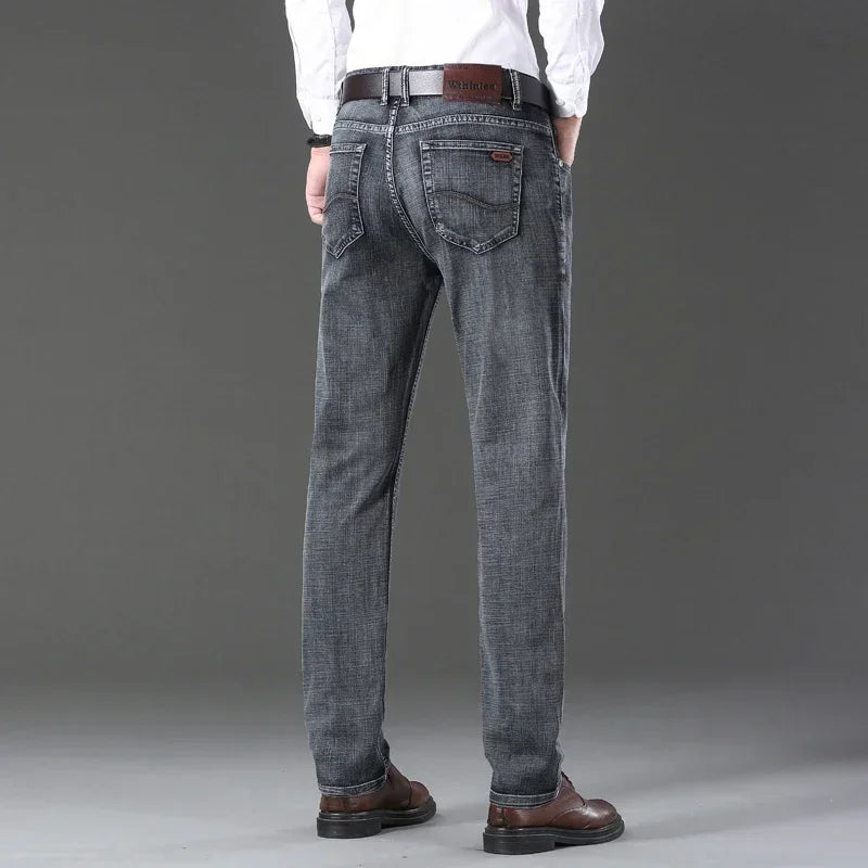 Mens High Quality Jeans Fashion Straight Denim Pants Men Classic Casual Jeans Male Plus Size Denim Trousers Ripped Jeans 28-40 - You Offer