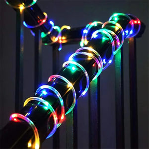 10M 20M 30M LED Tube Rope String Light Outdoor Waterproof 8 Modes Christmas Garland Fairy Lights for Garden Yard Path Tree Decor