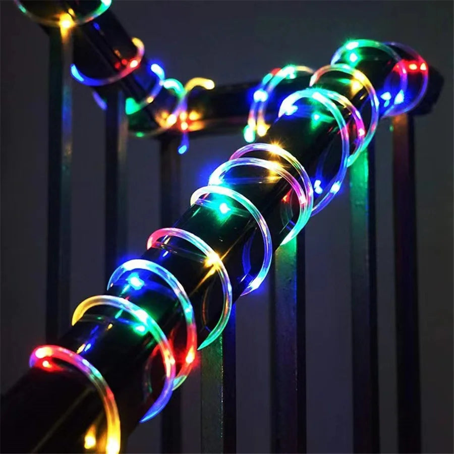 10M 20M 30M LED Tube Rope String Light Outdoor Waterproof 8 Modes Christmas Garland Fairy Lights for Garden Yard Path Tree Decor