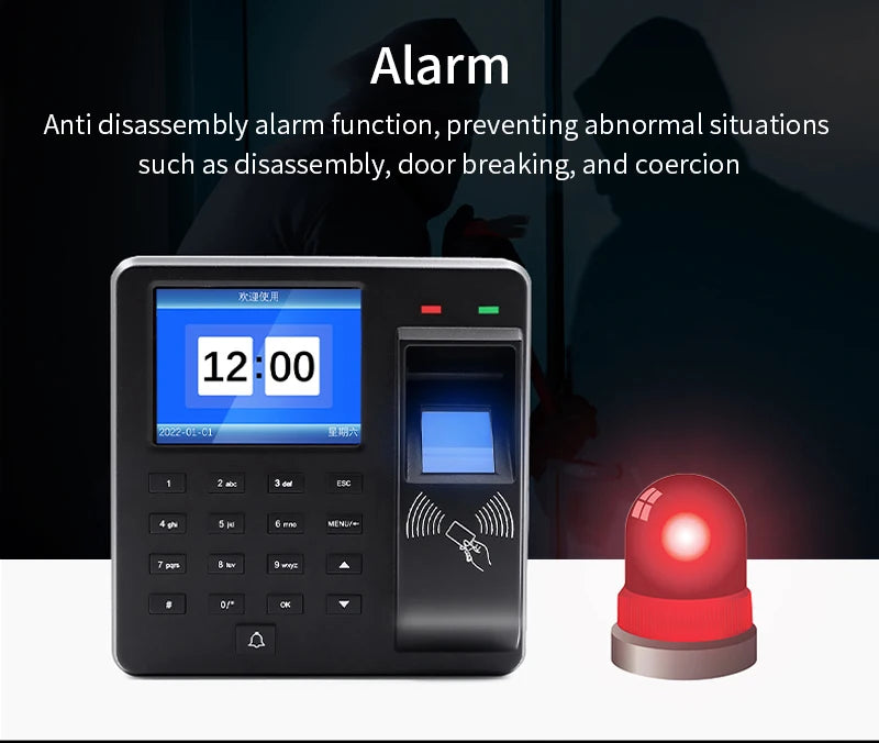 125Khz RFID Biometric Fingerprint Time Attendance Clock Recorder Employe Recognition Check in Time Recording Door Access Control