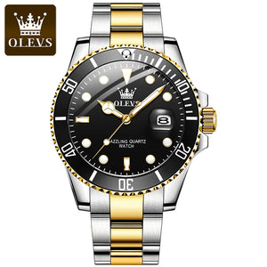 OLEVS Mens Quartz Watches Top Brand Luxury Business Waterproof Luminous Large Dial Men Wristwatches Sports Stainless Steel Watch - You Offer