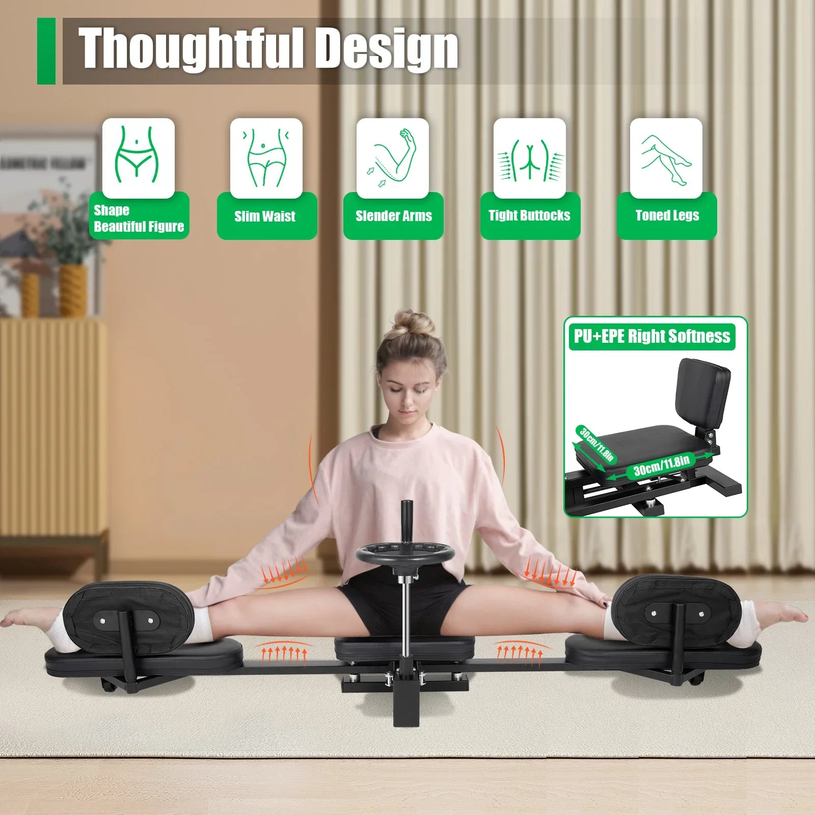 Leg Stretcher, 3 Bar Leg Spreader, Heavy Duty Leg Split Machine for Leg Stretching, Leg Press Machine Flexibility