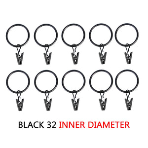 10-50pcs Metal Curtain Rod Clip Drapery Rings Hooks Retro Bathroom Decorative Hat Towel Hats Hanging Clamps Shower Curtain Clips