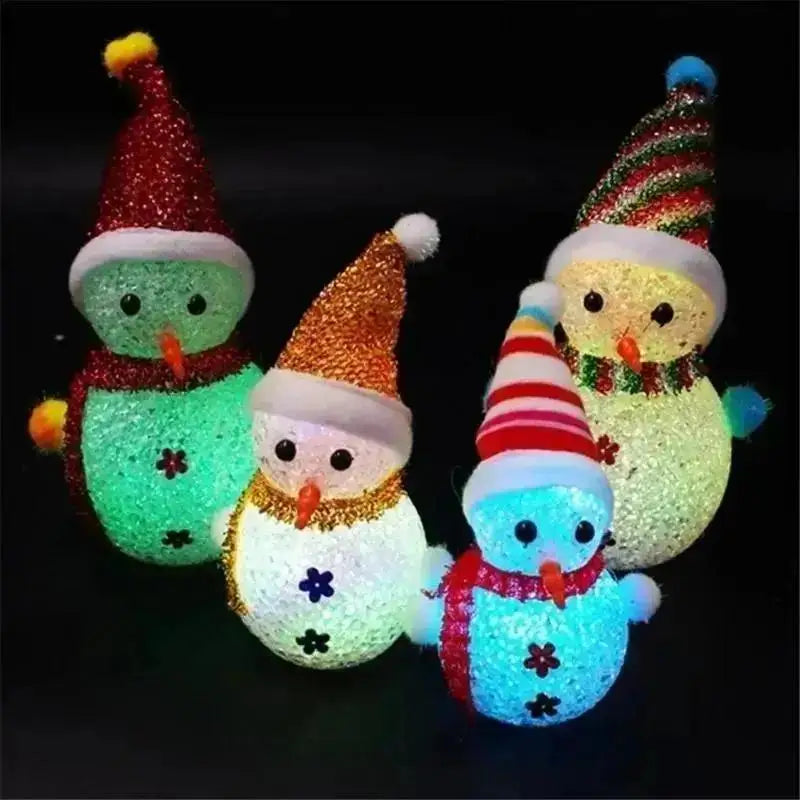 New Hot Sale Xmas Gift LED Snowman Santa Claus Ornament Christmas Tree Light Hanging Home Decor Gift