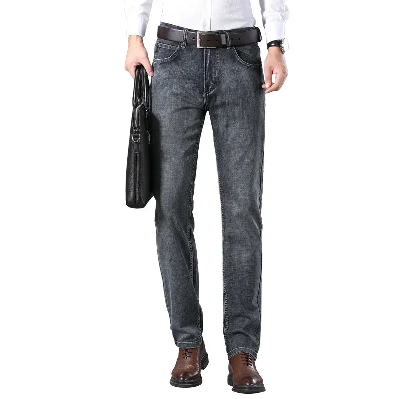 Mens High Quality Jeans Fashion Straight Denim Pants Men Classic Casual Jeans Male Plus Size Denim Trousers Ripped Jeans 28-40 - You Offer