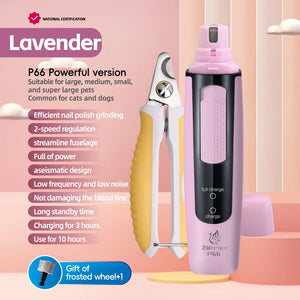 Fenice P66 USB Charging Electric Nail Grinder Rechargeable Quiet Pet Nail Clippers with Free Grinding Wheel for Dogs/Cats/Pets