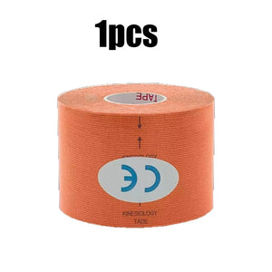 1/6pcs Breathable Cotton Kinesiology Tape Sports Elastic Roll Adhesive Muscle Bandage Knee Elbow Protector Injury Pain Care Tape