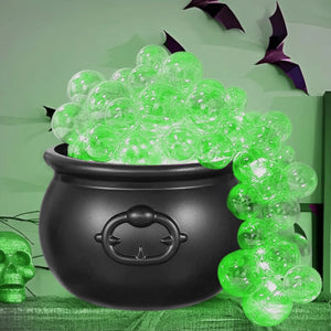 Black Plastic Witches Cauldron Halloween Decorations Indoor ,Black Plastic Bowl Decoration for Home Kitchen Room Party Table