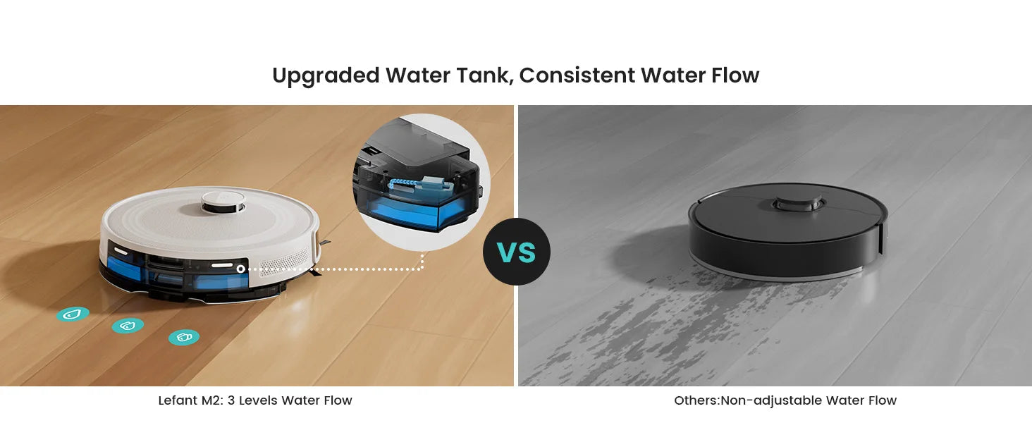 LEFANT M2 5500Pa Powerful Robot Vacuum Cleaner Laser Navigation dToF  Anti-Tangle Selected Area Clean Ideal for Pet Hair Carpets