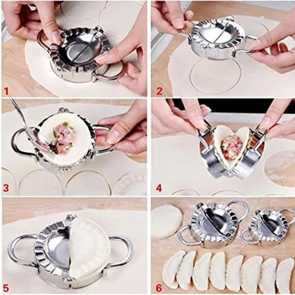 Stainless Steel Dumpling Maker Dumpling Skin Mold Ravioli Maker Press Pie Making Press Wrapper Pastry Maker Kitchen Accessories
