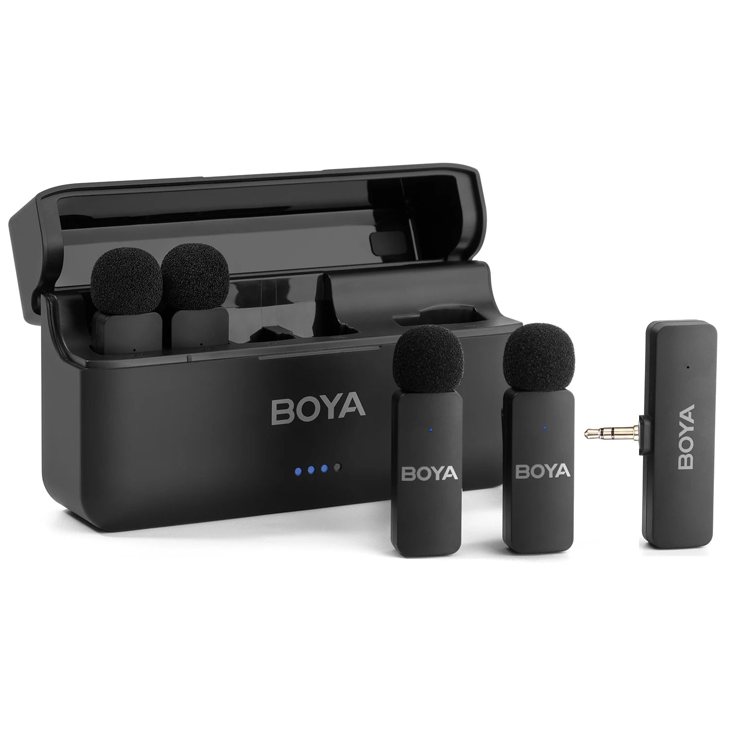BOYA BY-V4U Wireless Lavalier Lapel Microphone for iPhone Android Phone PC YouTube Video Recording Vlog Live Streaming Interview