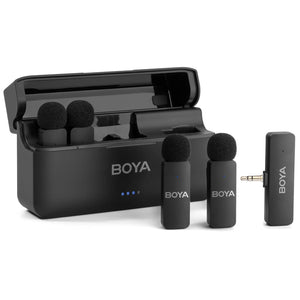 BOYA BY-V4U Wireless Lavalier Lapel Microphone for iPhone Android Phone PC YouTube Video Recording Vlog Live Streaming Interview