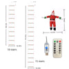 1PC 2M/3M 8-mode USB Santa Claus ladder light, suitable for indoor and outdoor Christmas parties, gardens, home wall decoration