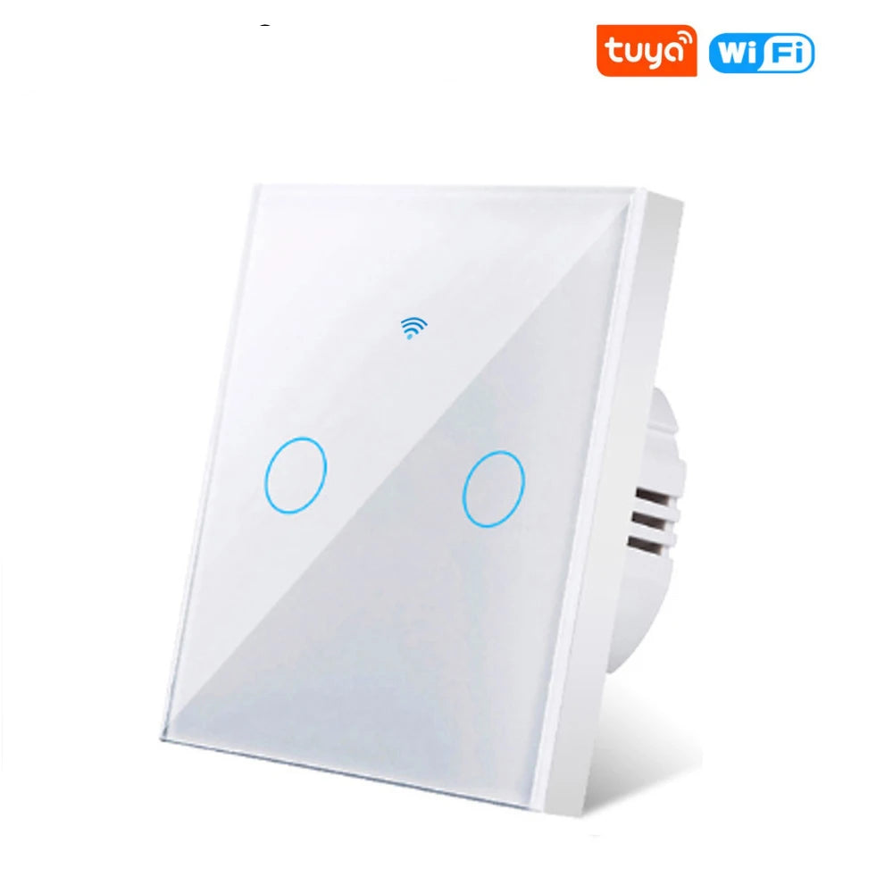 EU Smart Switches 1/2/3Gang Tuya Wifi Touch Light Switch Wall Sensor Switches Smart Life For Alexa Google Home 433RF Remote