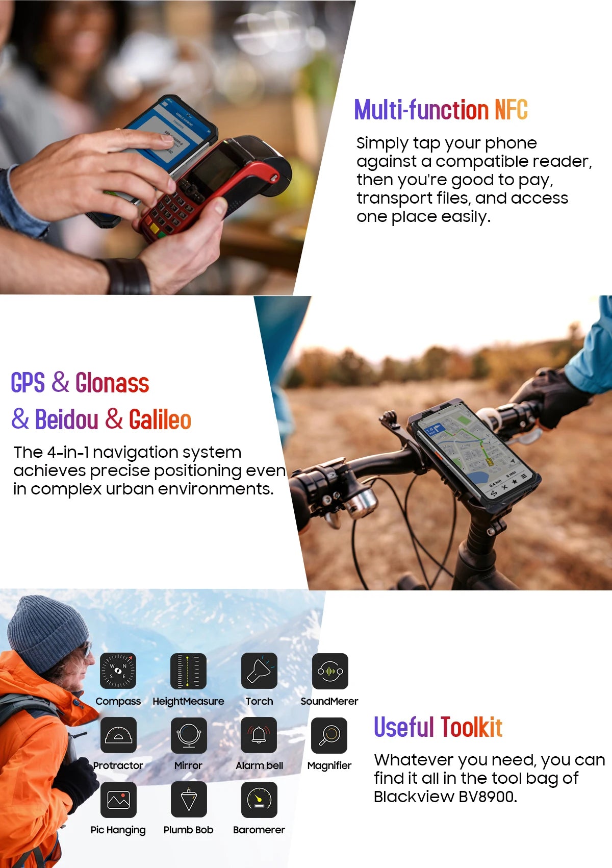 [World Premiere] Blackview BV8900 Rugged Smartphone Android 13 6.5'' Display 16GB 256GB Helio P90 Mobile Phone Thermal Cellphone