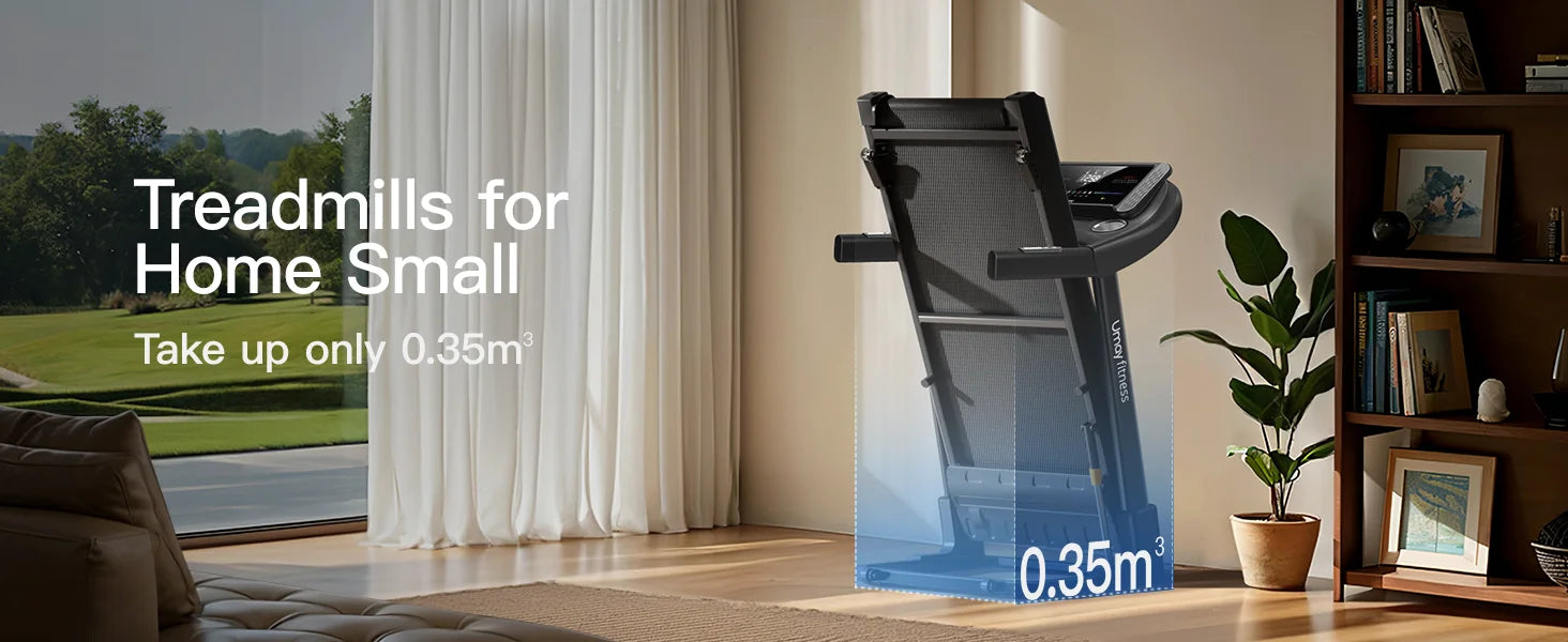 Home Folding Incline Treadmill with Pulse Sensors, 3.0 HP Quiet Brushless, 300 lbs Capacity