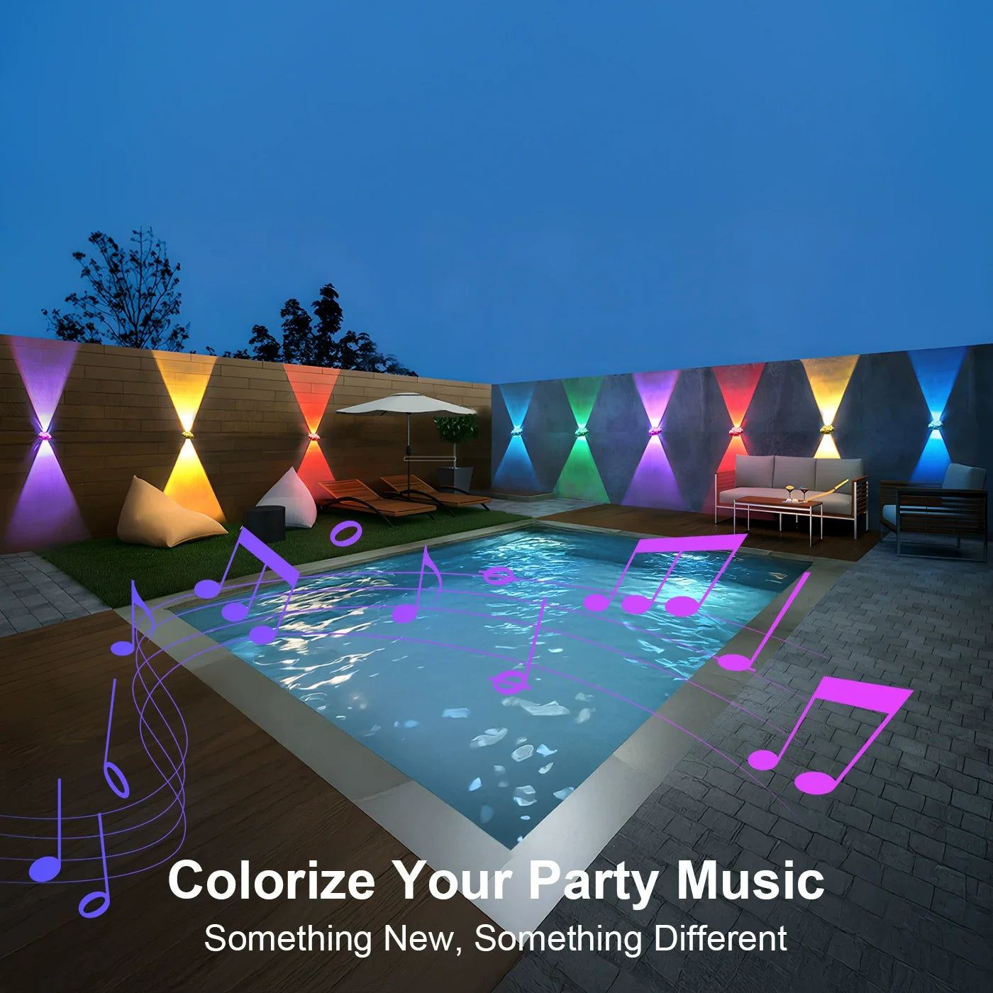 100FT 60 LEDs Permanent Outdoor Lights Smart RGBIC Eaves LED Lights Festival Flashing Lighting Fairy String  Holiday Lighting