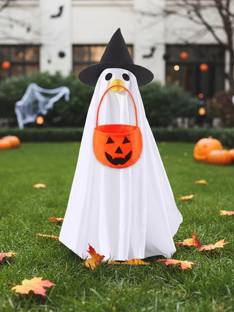 Halloween Ghost Porch Goose Outfit Vibrant 23 Inch Lawn Porch Outfit Halloween Goose Shirt Decor for Halloween Garden Party