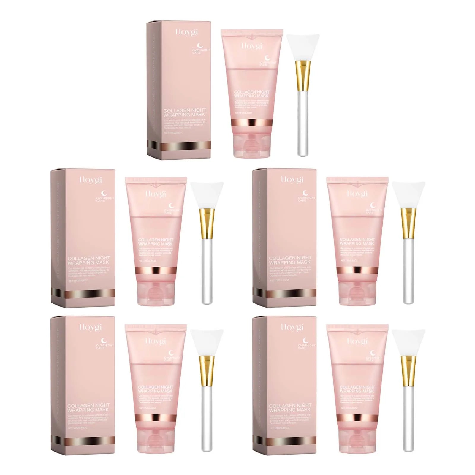 Collagen Peel-off Mask Deep Hydrating Firming Fade Fine Lines Shrink Pores Brightening Overnight Wrapping Mask Face Skin Care