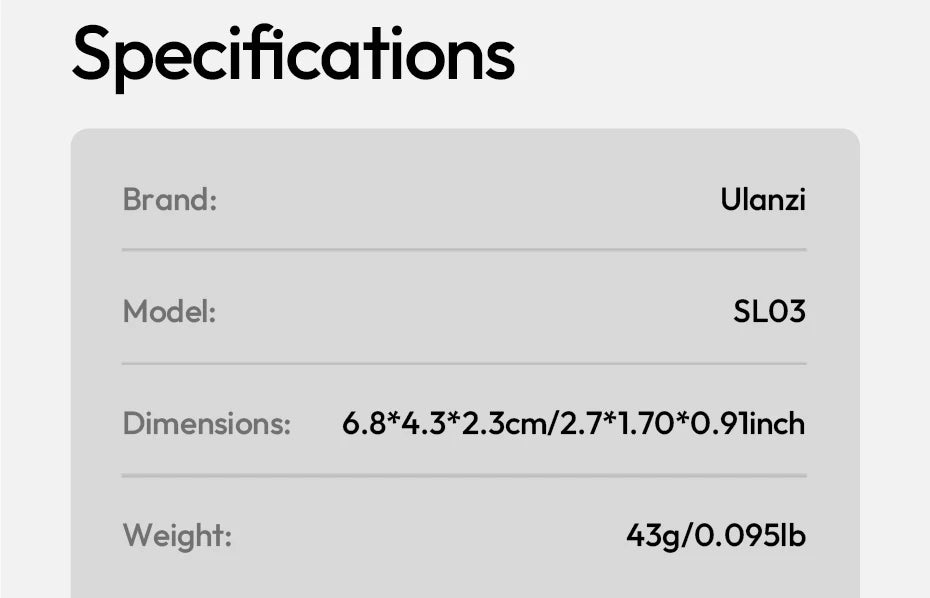 Original Ulanzi SL03 Firefly Mini Flip Flash Micro Single Camera Ricoh Compact Photography Constant Illumination Auxiliary Light