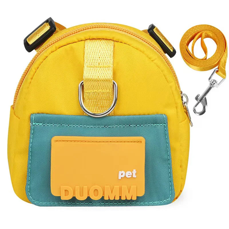 Cat and Dog Backpack Pet Traction Backpack Outdoor Travel Adjustable Pet Backpack Shoulders Pet Outing Equipment Breathable