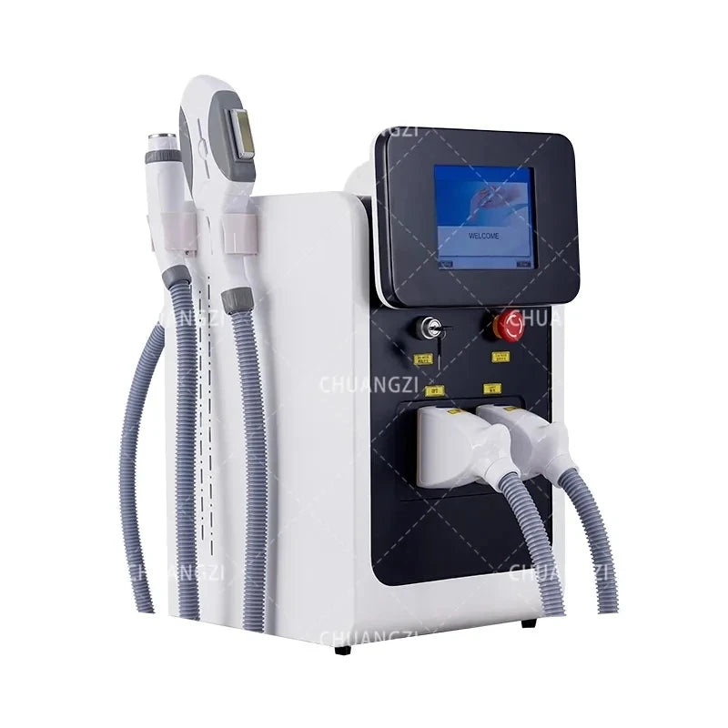 NEW 2025 Trend 3 In 1 Portable Multifun ction Beauty Machine Laser Hair Tatoo Removal Machine IPL+RF+Nd Yag Laser Machine